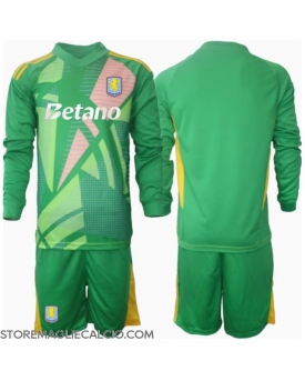 Aston Villa Portiere Maglia Gara Casa Repliche 2024-25 Bambino Maniche Lunghe